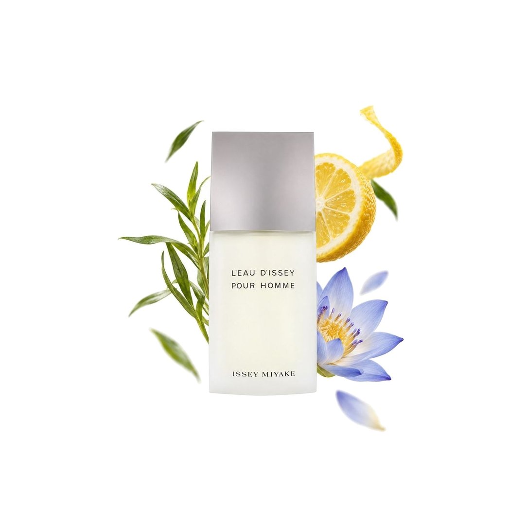 L'Eau d'Issey Pour Homme von Issey Miyake. Hauptnoten: Tarragon, Yuzu und Blue Lotus, Foto 2 von 4