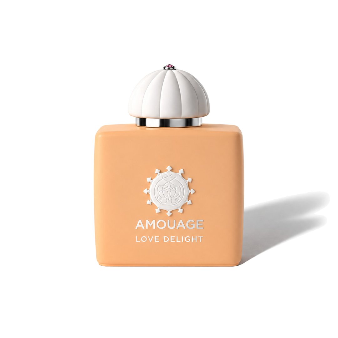 Love Delight by Amouage, bottle casting a soft shadow, photo 1 of 6