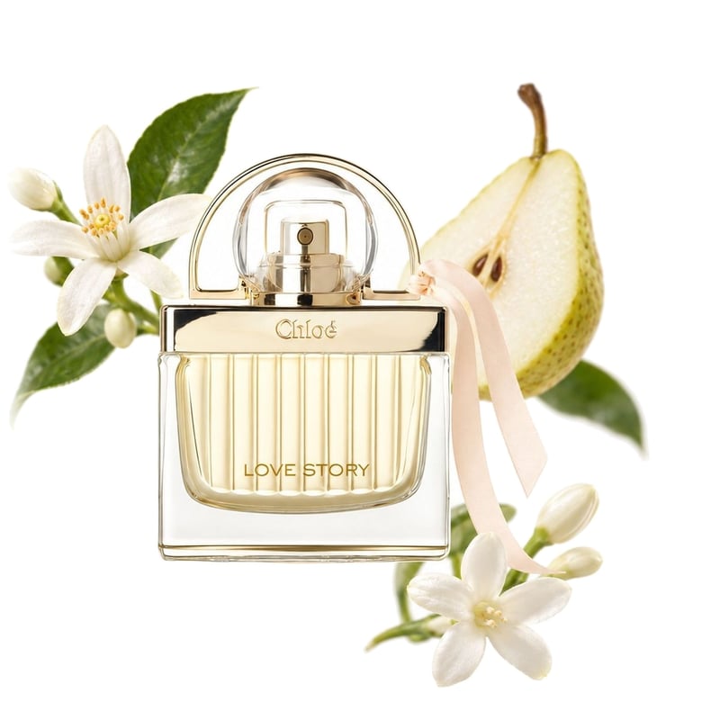 Love Story von Chloé, Flakon mit seinen Hauptnoten: Neroli, Birne und Stephanotis