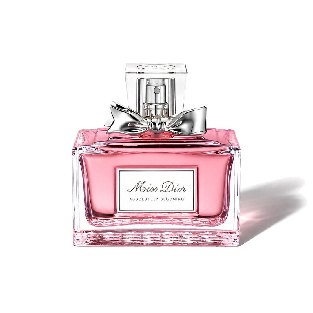 Miss Dior Absolutely Blooming by Dior, bottle casting a soft shadow, photo 1 of 6