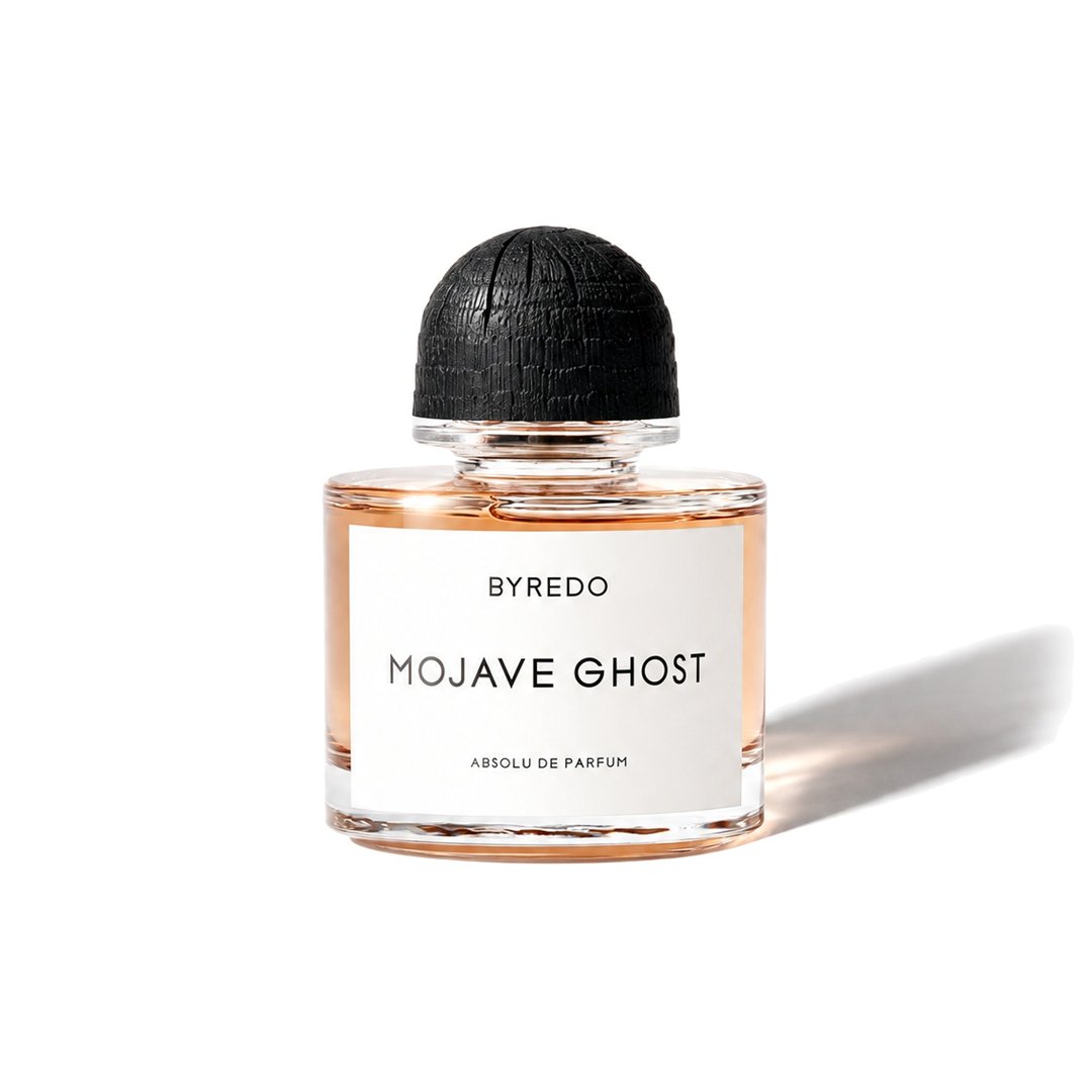 Mojave Ghost Absolu de la Byredo, flacon care proiectează o umbră discretă, fotografia 1 din 6