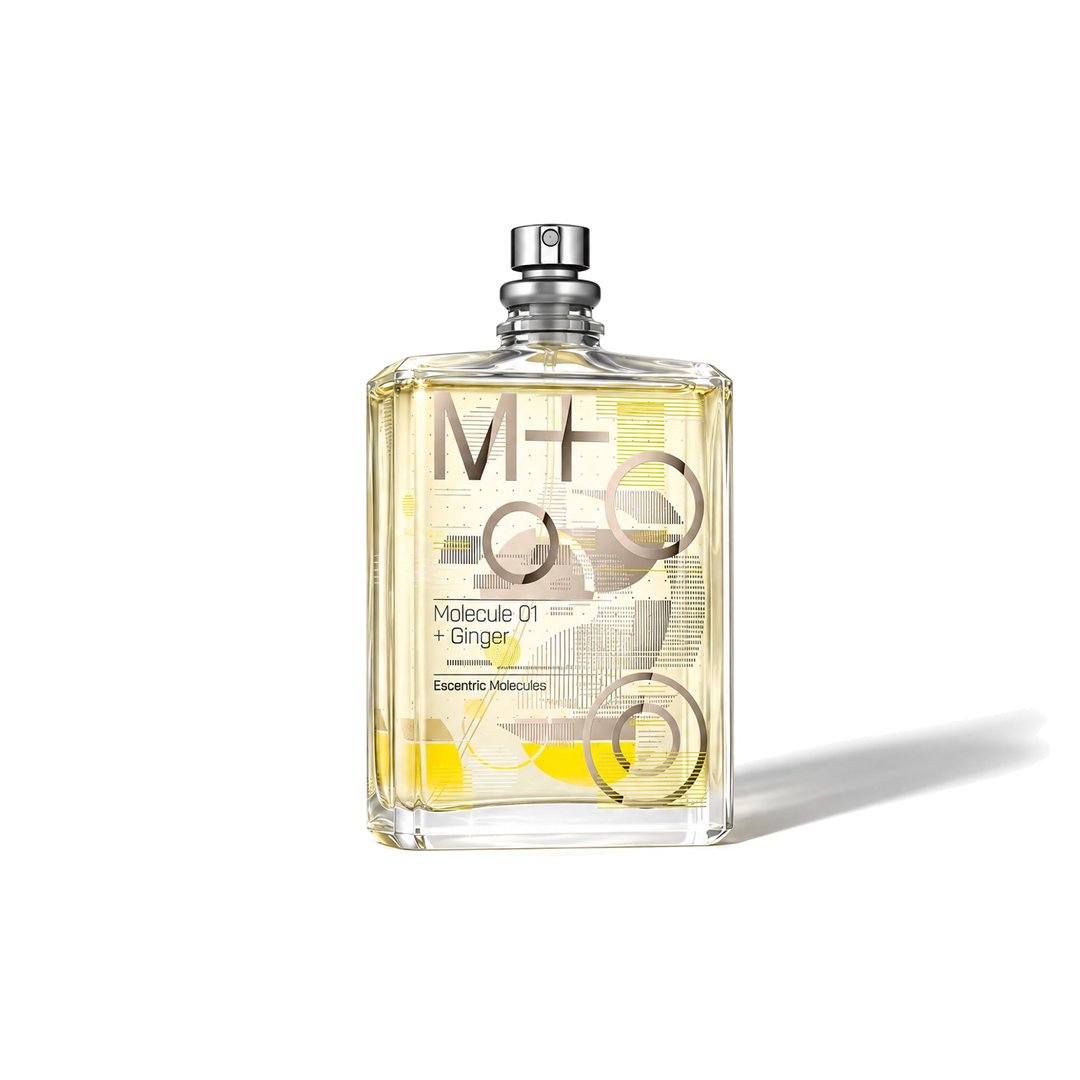 Molecule 01 + Ginger by Escentric Molecules, bottle casting a soft shadow, photo 1 of 6