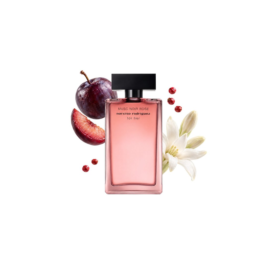 Musc Noir Rose For Her του οίκου Narciso Rodriguez. Κύριες νότες: Plum, Pink Pepper και Tuberose, φωτογραφία 2 από 4
