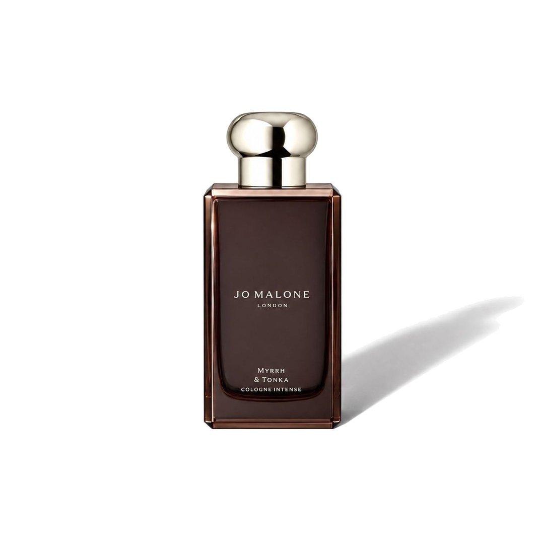 Myrrh & Tonka by Jo Malone London, bottle casting a soft shadow, photo 1 of 6