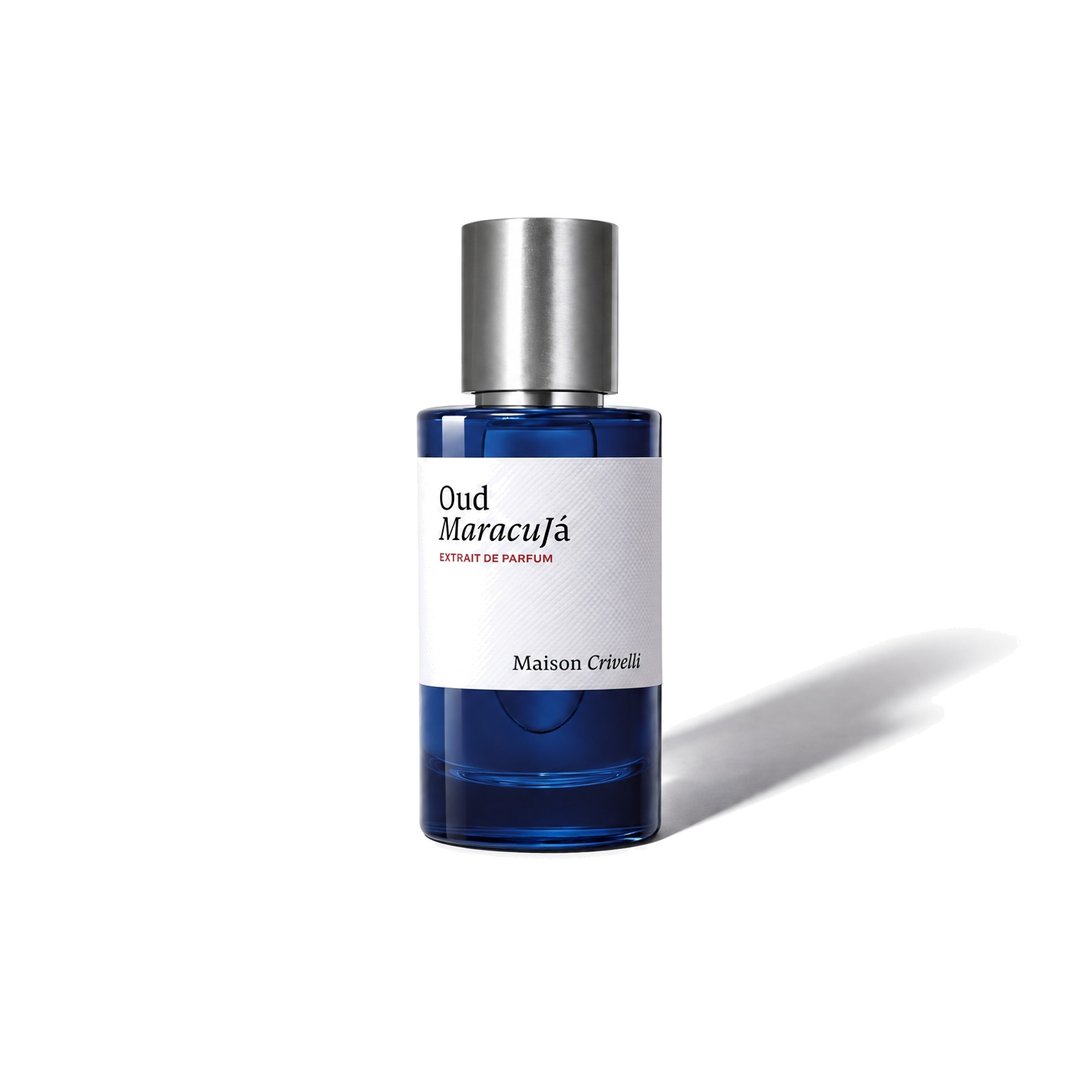 Oud Maracujá by Maison Crivelli, bottle casting a soft shadow, photo 1 of 6