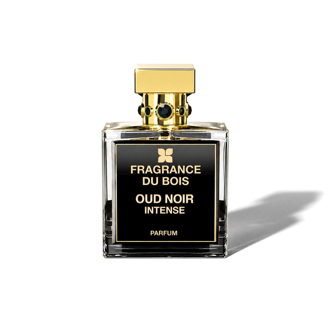 Oud Noir Intense by Fragrance Du Bois, bottle casting a soft shadow, photo 1 of 6