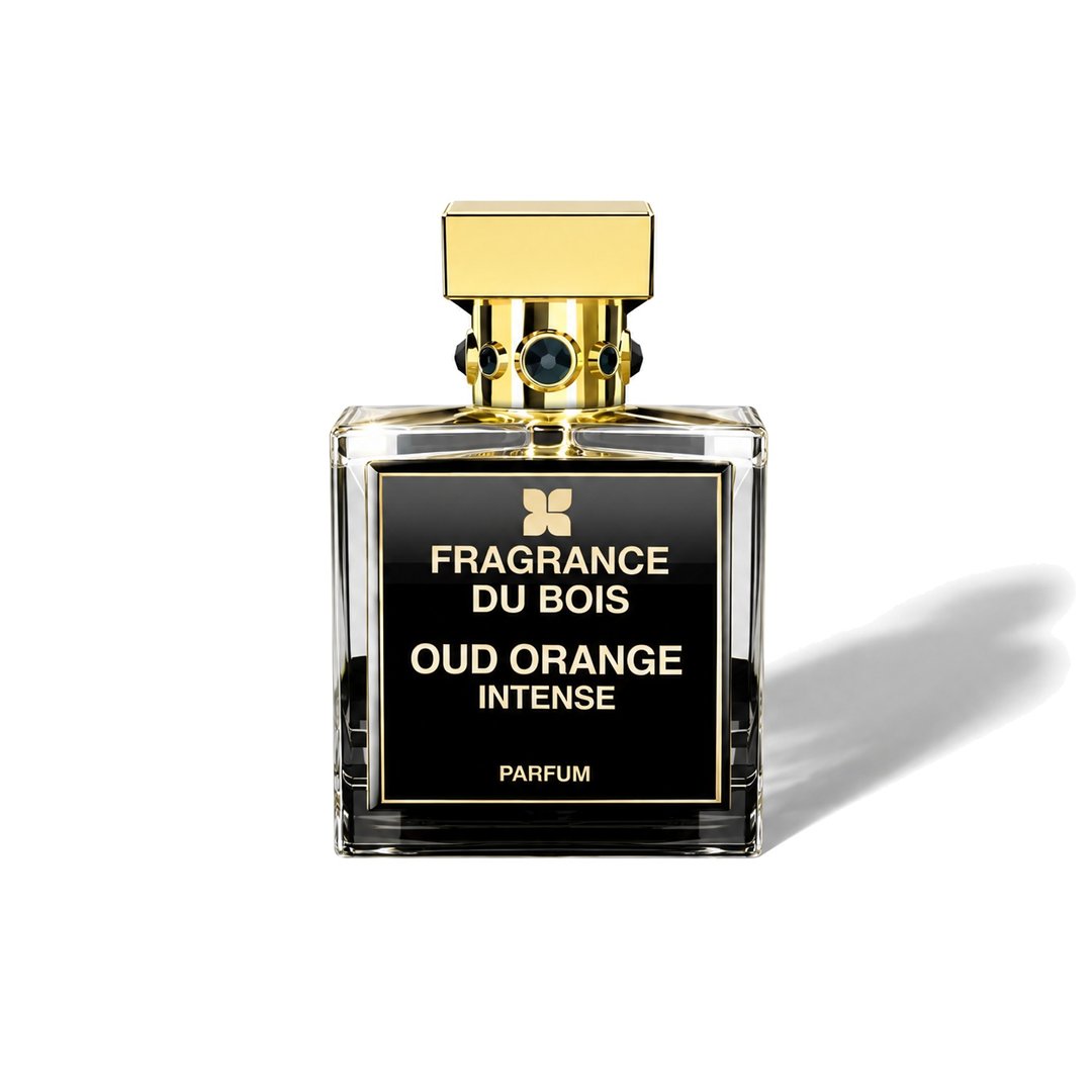 Oud Orange Intense by Fragrance Du Bois, bottle casting a soft shadow, photo 1 of 6