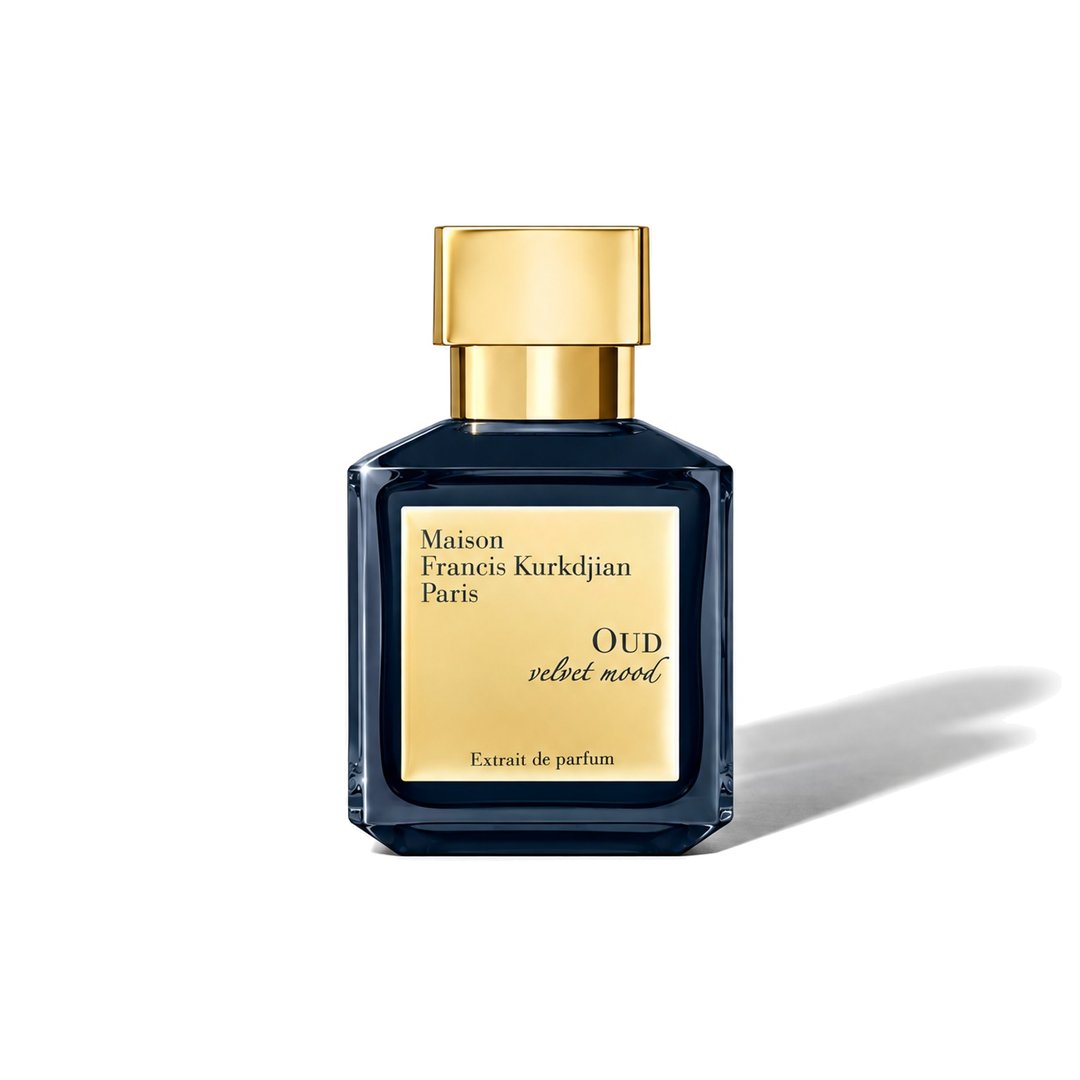 Oud Velvet Mood Extrait de Parfum by Maison Francis Kurkdjian, bottle casting a soft shadow, photo 1 of 6