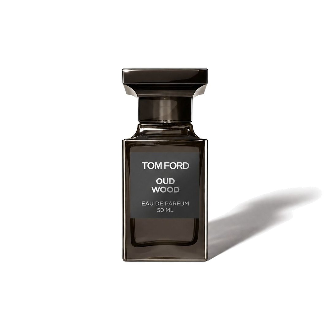 Oud Wood de Tom Ford, frasco que proyecta una sombra suave, foto 1 de 6