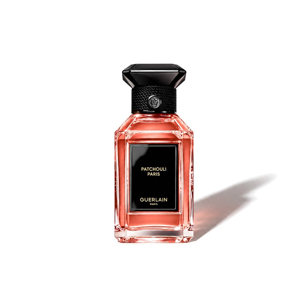 Patchouli Paris by Guerlain, bottle casting a soft shadow, photo 1 of 6