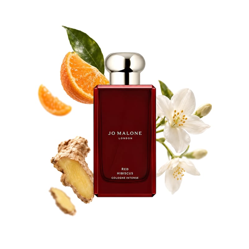 Jo Malone London Red Hibiscus, az üveg és fő illatjegyei: Mandarin, Gyömbér és Jázmin