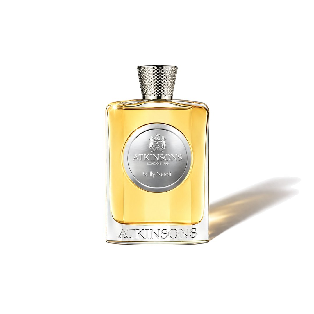 Scilly Neroli by Atkinsons, bottle casting a soft shadow, photo 1 of 6