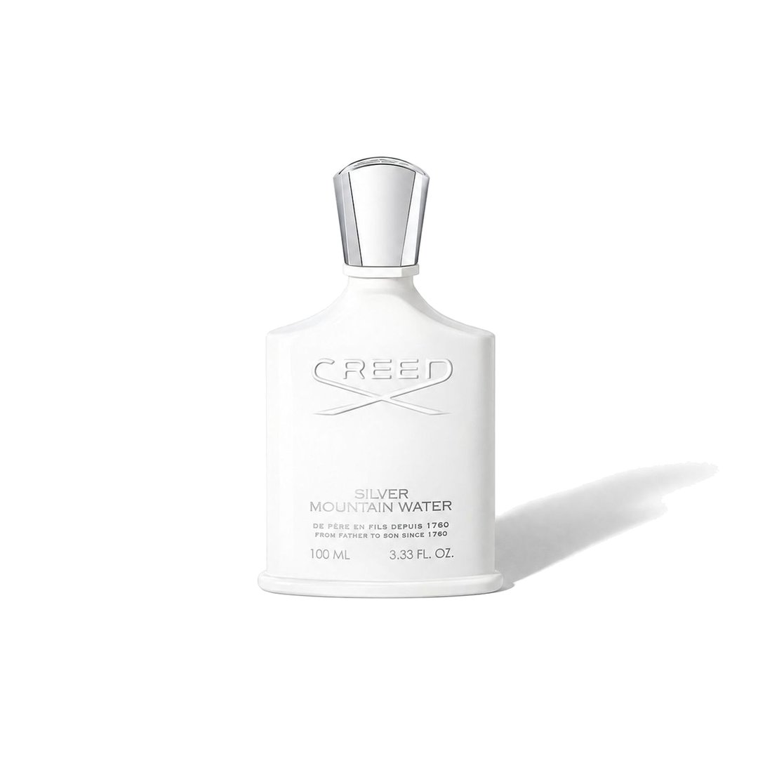Silver Mountain Water by Creed, bottle casting a soft shadow, photo 1 of 6