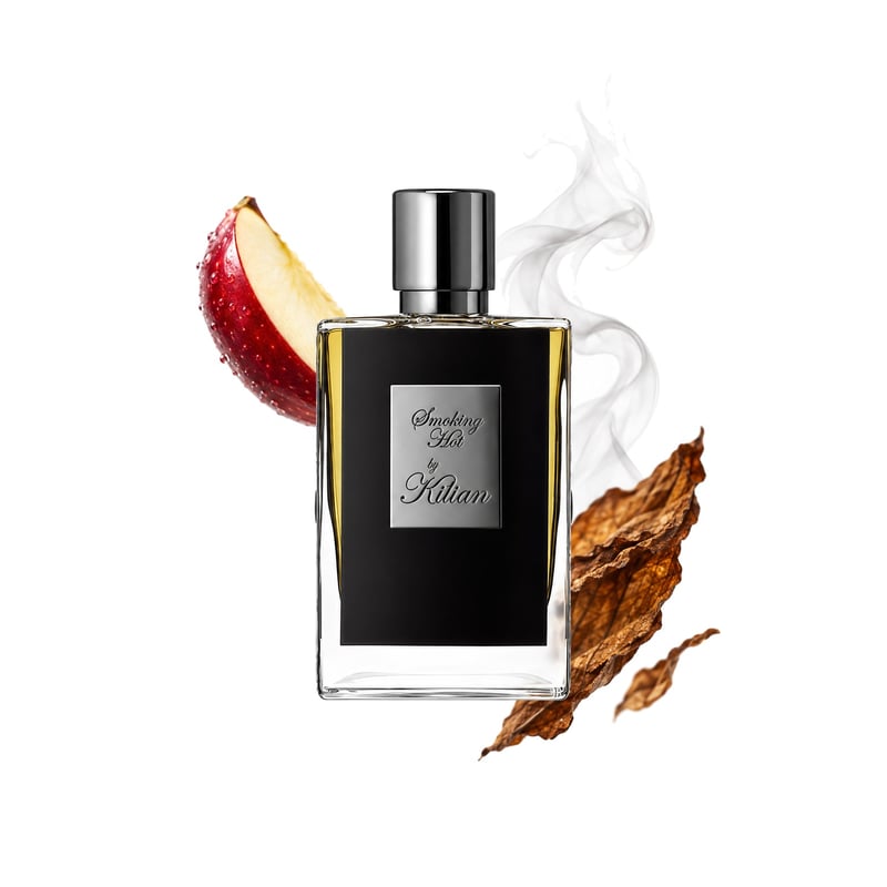 Smoking Hot de la By Kilian, flacon alături de notele principale: Măr, Fum și Tutun
