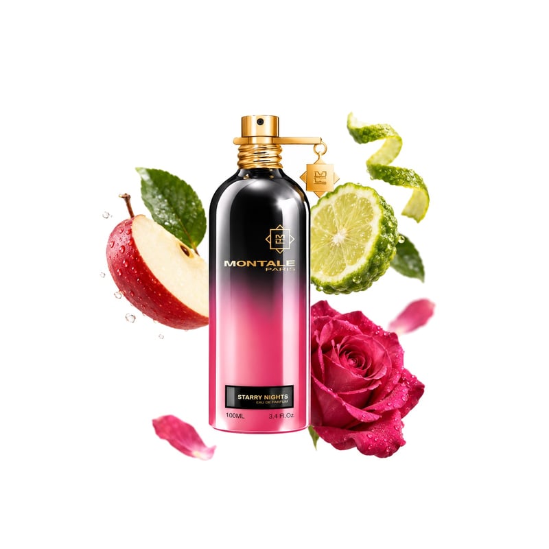 Montale Starry Nights, flakon a jeho klíčové tóny: Jablko, Bergamot a Růže