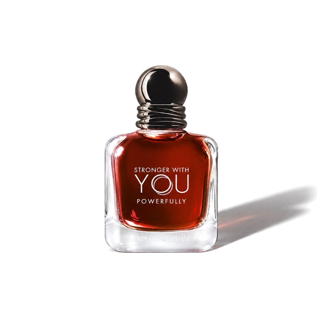 Stronger With You Powerfully by Giorgio Armani, bottle casting a soft shadow, photo 1 of 6