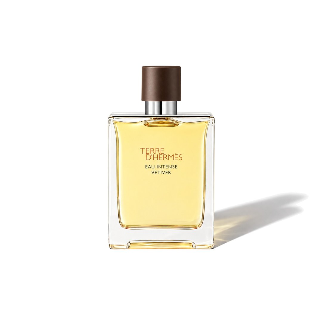 Terre D'Hermes Eau Intense Vetiver by Hermès, bottle casting a soft shadow, photo 1 of 6
