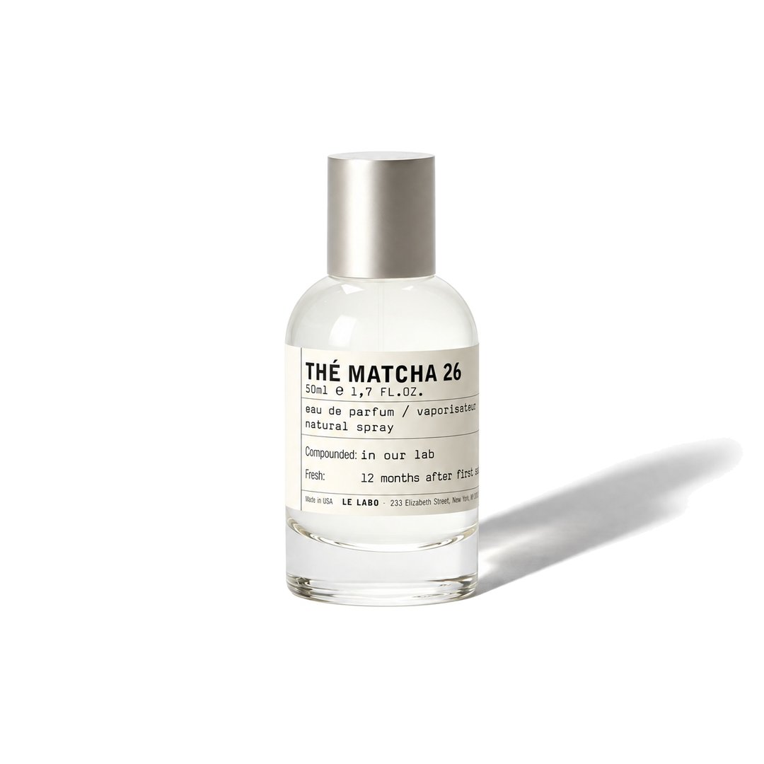 The Matcha 26 by Le Labo, bottle casting a soft shadow, photo 1 of 6
