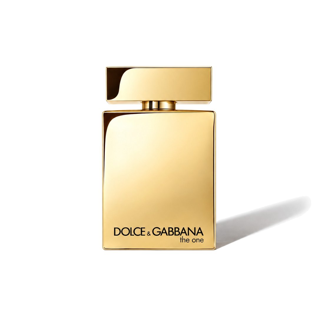 The One Gold For Men by Dolce&Gabbana, bottle casting a soft shadow, photo 1 of 6