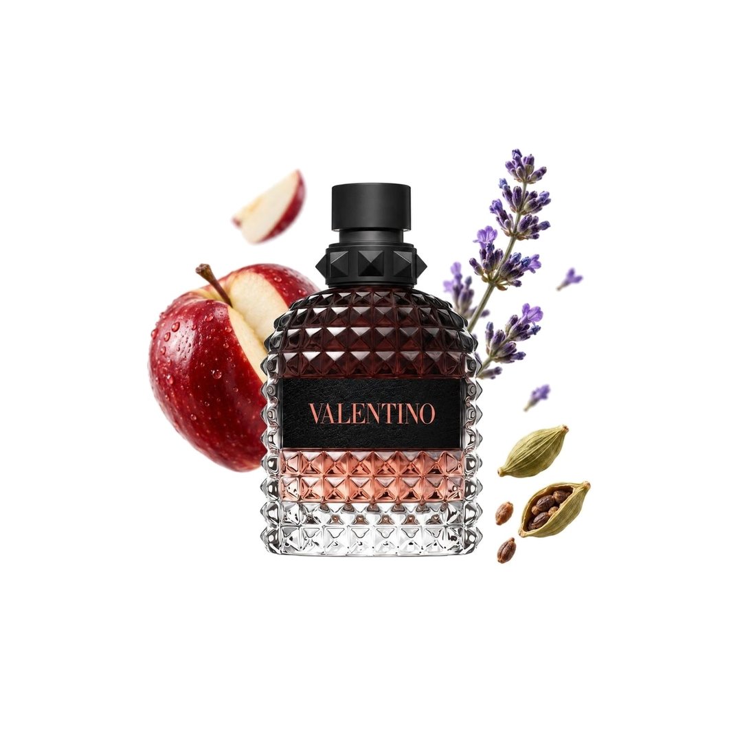 Valentino Uomo Born In Roma Coral Fantasy di Valentino. Note principali: Red Apple, Cardamom e Lavender, foto 2 di 4