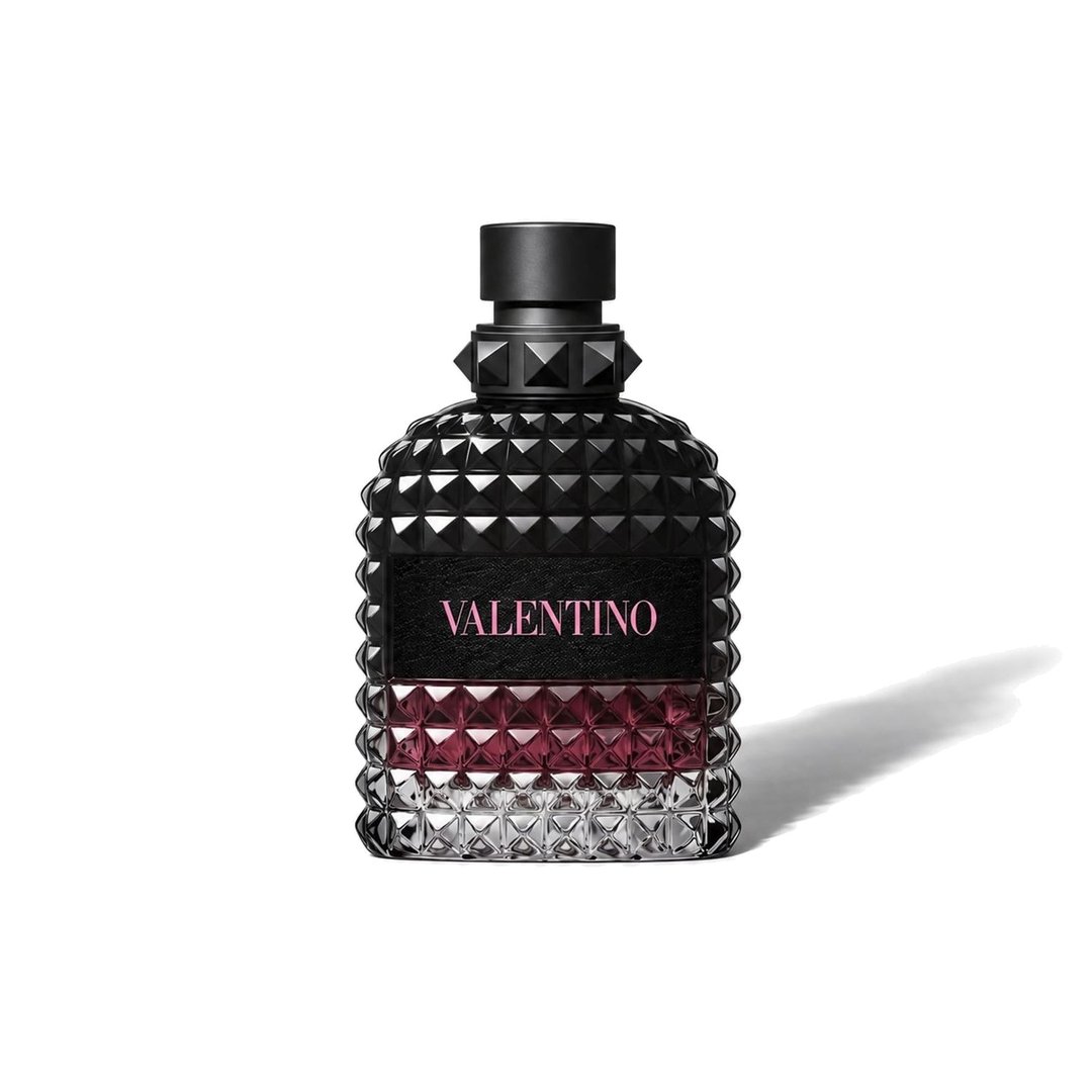 Valentino Uomo Born In Roma Intense by Valentino, bottle casting a soft shadow, photo 1 of 6