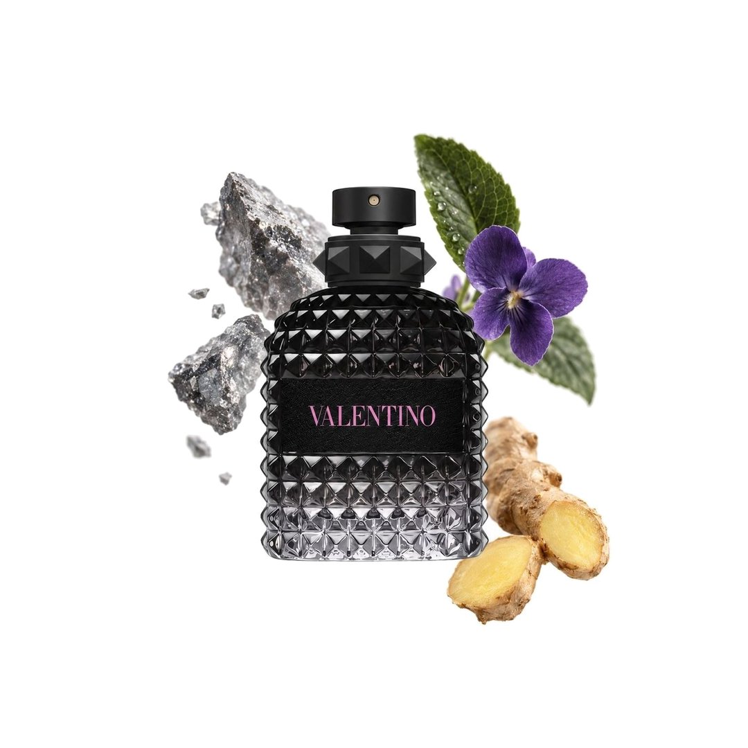 Valentino Valentino Uomo Born in Roma. Klíčové tóny: Mineral Notes, Violet Leaf a Ginger, fotka 2 z 4