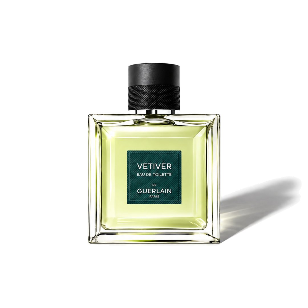 Vétiver by Guerlain, bottle casting a soft shadow, photo 1 of 6