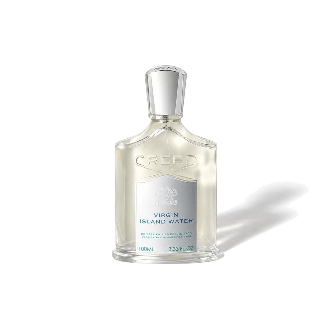 Virgin Island Water by Creed, bottle casting a soft shadow, photo 1 of 6