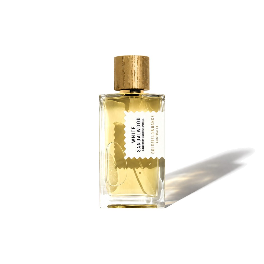 White Sandalwood de Goldfield & Banks, flacon projetant une ombre douce, photo 1 sur 6