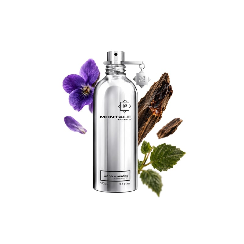Montale Wood and Spices, az üveg és fő illatjegyei: Ibolya, Agarfa (oud) és Pacsuli